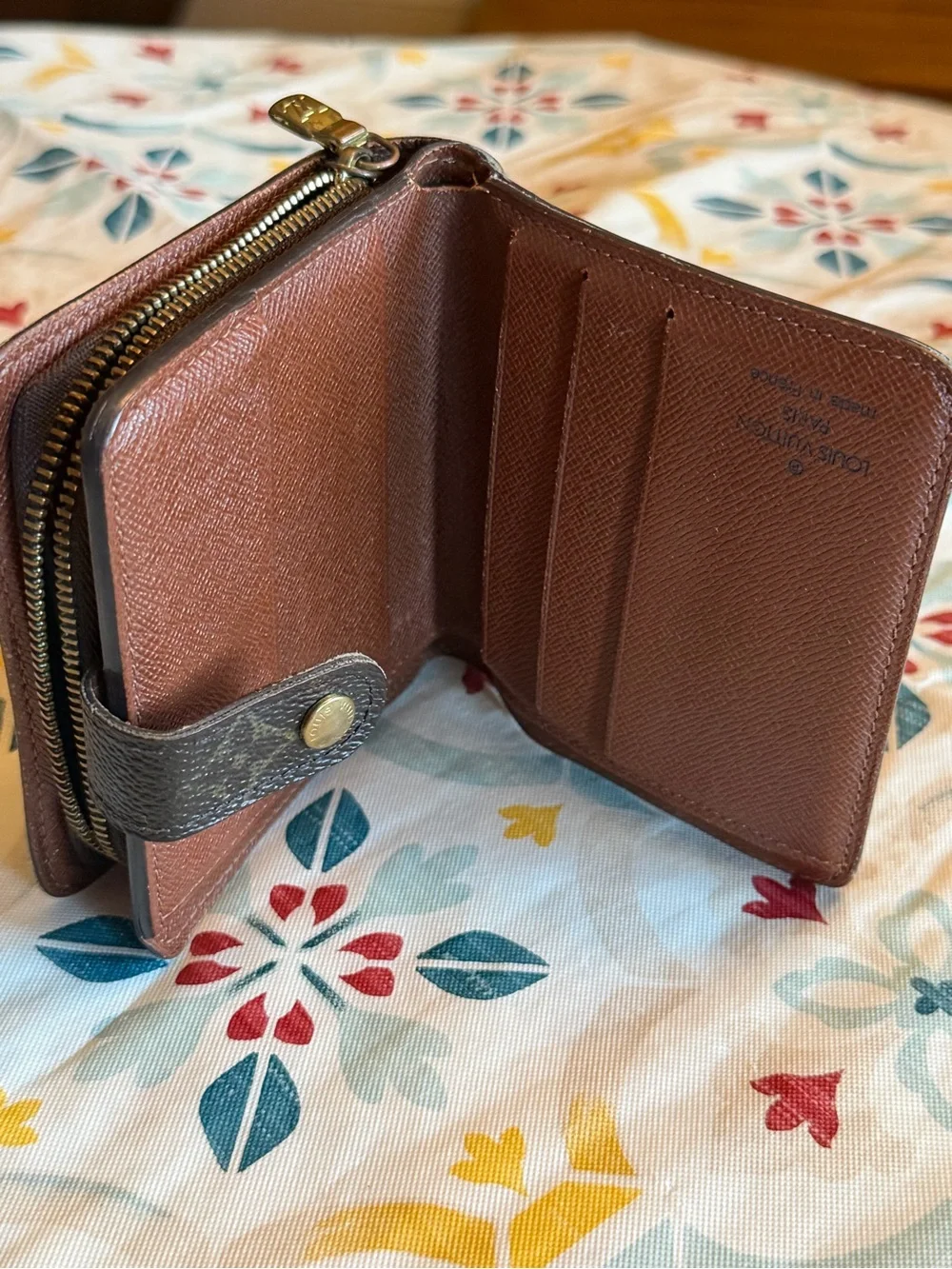 💞🌟   LOUIS VUITTON Monogram Men Canvas Zip Compact Wallet